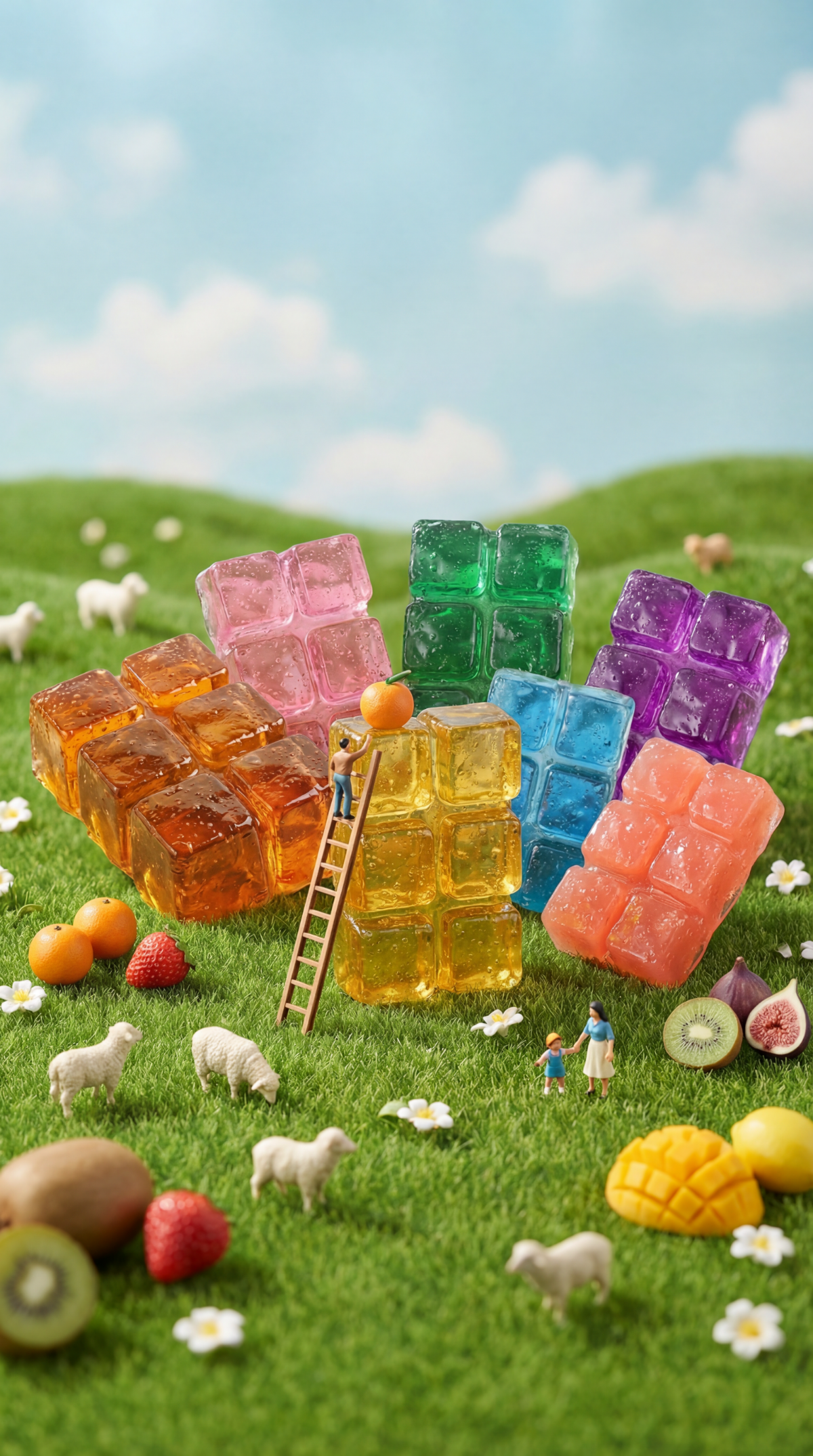 Cubes de gel parfumés JellyJolies aux couleurs vibrantes