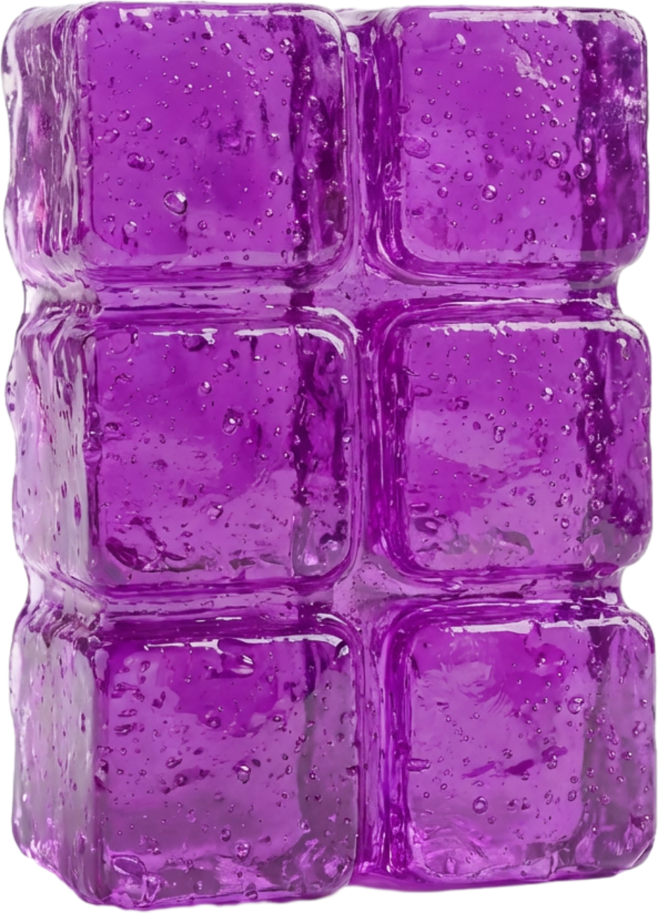 Cubes de jelly wax violets